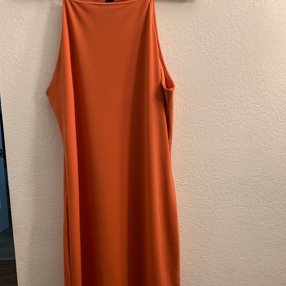 Forever 21 Orange Halter Sheath Mini Dress‎ - Picture 1 of 6